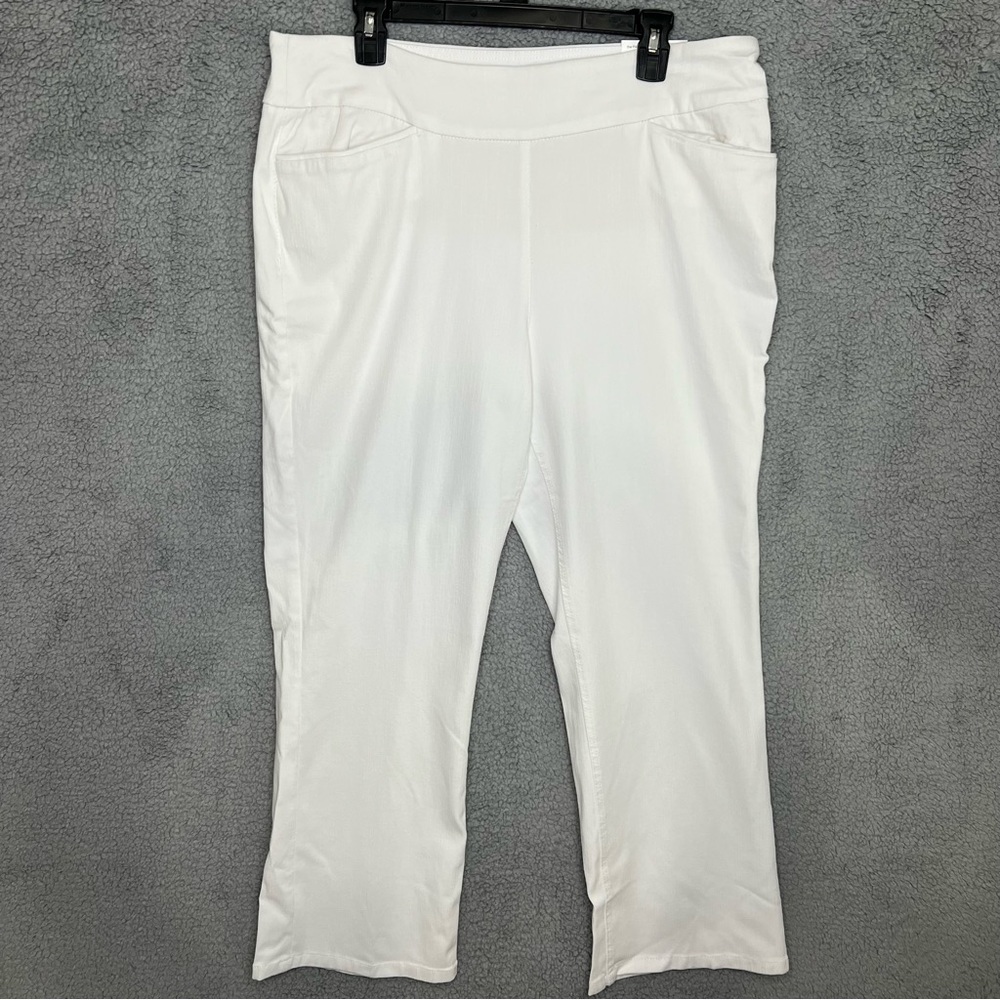 Westbound Womens Bootcut Pull On Pants Size 16S White The Park Fit Tummy Control